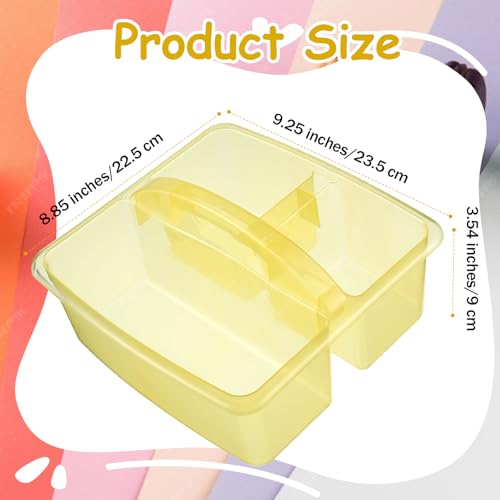 Threehoney 12 Pack Classroom Caddy 3 Compartment with Handle, Transparent - color: Transparent