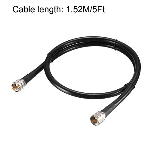uxcell UHF Male PL-259 to UHF Male PL-259 Low Loss RG213 Coax Jumper Cable 1.52M/5Ft - size: 5 Feet
