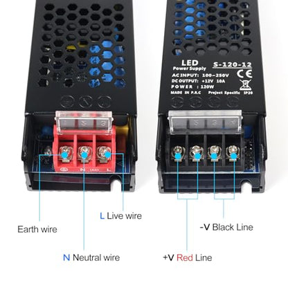 12V 10A 120W Universal Regulated Switching Power Supply, 100-250V AC to 12V DC Converter, LED Driver, Industrial Transformer, Adapter for Strip Light, Lamp, Radio - style: 12 Volt