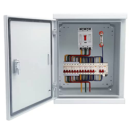 Cold Rolled Steel Electrical Box 20'' x 16'' x 8'' Outdoor/Indoor 1mm/0.04″ Thick Cold Rolled Aluminum Alloy Eyebrow Electrical Enclosure Box 20" H x 16" W x 8" D with Mounting Plate IP66 Weatherproof