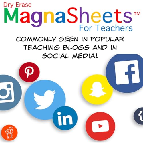 MAGNASHEET Squares Jumbo 4 Panel Magnetic Dry Erase Handwriting Paper