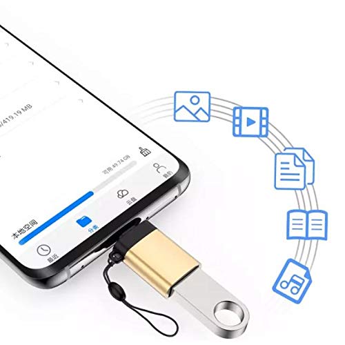 BoxWave Cable Compatible with Elikliv EDM201 Pro Digital Microscope (7 in) - USB-C to A PortChanger (2-Pack), USB Type-C OTG USB Portable Keychain - Slate Black