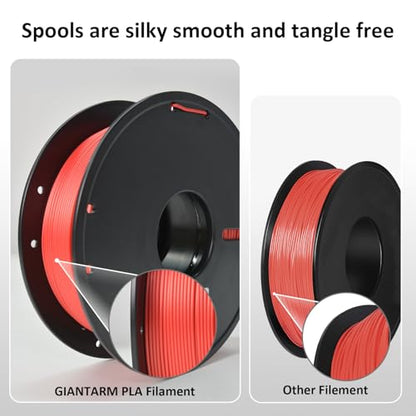 GIANTARM 3D Printer Filament, 0.5kg Red PLA Filament - color: Red, size: 0.5kg