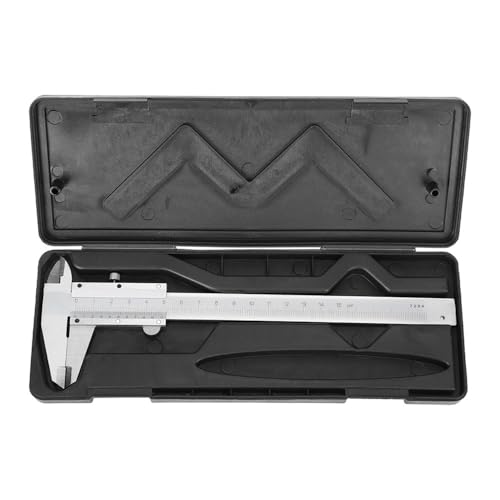 6IN Vernier Caliper,Carbon Steel Metric 0-150mm Manual Micrometer Caliper,0.02mm Accuracy Measuring Tool for Inside,Outside,Depth & Step Size