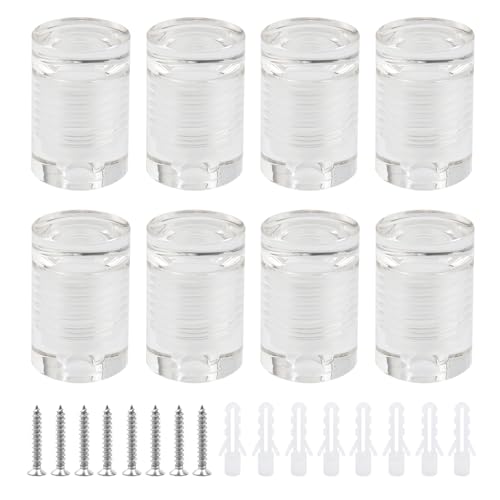 Antrader Clear Standoffs,Acrylic Standoff Screws,16 x 19mm (8Pcs) - color: Clear, size: 5/8" x 3/4" (16 x 19mm)-8Pcs