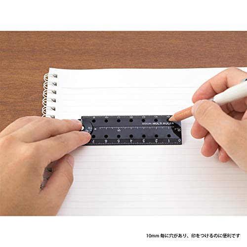DESIGNPHIL 42272006 Midori Multi Ruler, 6.3 inches (16 cm), Black - color: Black
