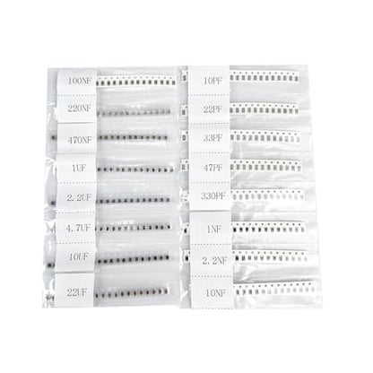 1206 SMD Capacitor 10PF-22uF 50V ±10% mlcc Ceramic Kits 16Values