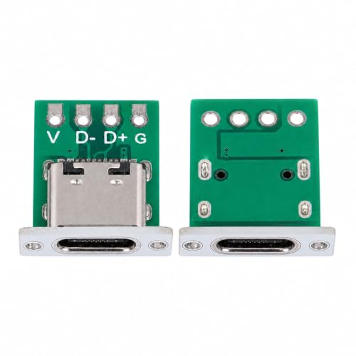 USB 3.1 Type-C 16Pin Test PCB Adapter with White Plate - size: White Baffle