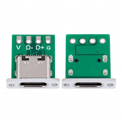 USB 3.1 Type-C 16Pin Test PCB Adapter with White Plate - size: White Baffle