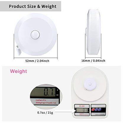 DiCUNO 3-Pack Soft Retractable Measuring Tape, 60-Inch 1.5 Meter, White - color: White*3pcs