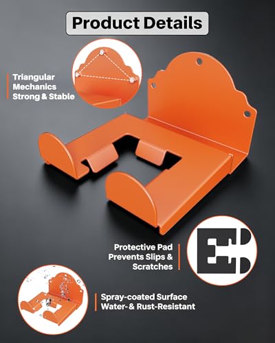 BYMECOST Weedeater Hanger,2 Pack Heavy Duty Metal Weed Eater Hanger - color: Orange
