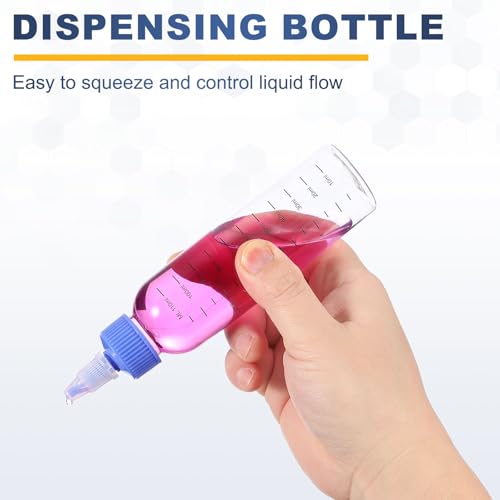 PATIKIL 30ml 1oz,9 Pcs Plastic Squeeze Dispensing Bottles,Transparent,Blue - color: Transparent/Blue, size: 30ml
