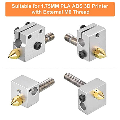 Creality Official MK8 Ender 3 Nozzles 24 pcs 3D Printer Brass Nozzles Extruder for Ender 3 Series and Creality CR-10 0.2mm, 0.3mm, 0.4mm, 0.5mm, 0.6mm, 0.8mm, 1.0mm Printer Nozzle Kit - style: MK8 24P