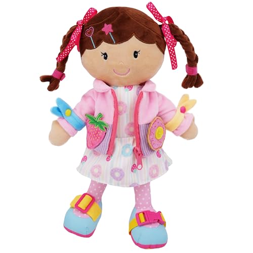 June Garden 15" Daisy Montessori Learn-to-Dress Plush Doll - color: Daisy