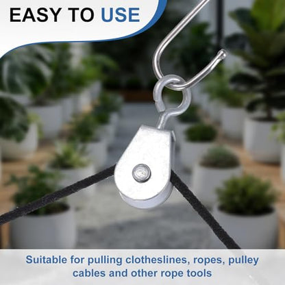 PATIKIL Mini Iron Pulley Wheel 0.43" ID 2.32" L 12Pcs Single Sheave - size: 0.43" ID 2.32" L