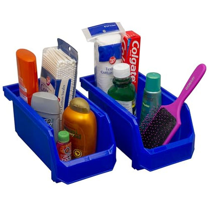 ReadySpace Medium Stackable Plastic Storage Bins, 8-Pack, Blue - color: Blue, size: Medium, 8-Pack