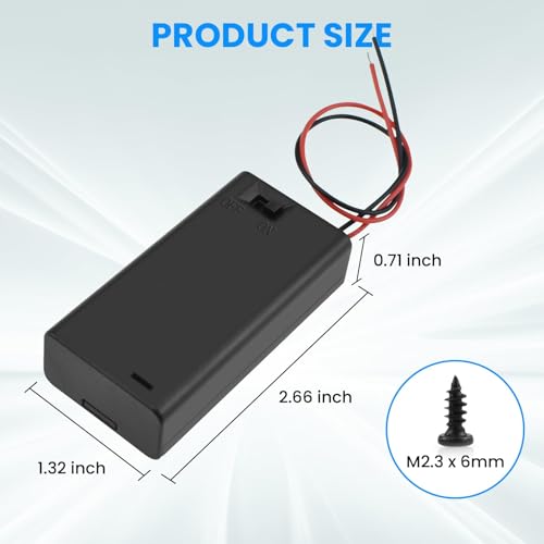 SDTC Tech 2 x 1.5V AA Battery Holder with Wires - size: 2AA