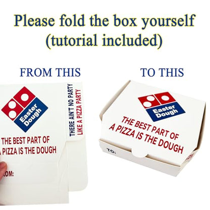 4 Pack Easter Basket Stuffers, Money Box for Cash Gift for Teens, Money Holder, Gift Card Holder, Mini Pizza Box Easter Dough Surprise for Son Grandson Daughter Granddaughter Nephew - color: 4 Pack Easter Dough