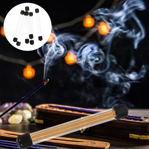 iplusmile 6Pcs Clear Rigid Plastic Tubing with Caps, 4.8 Inch Length 0.47 Inch ID Round Plastic Storage Tubing for Agarwood Incense Sticks Seed Beads Item - size: 12.20X1.50X1.50CM