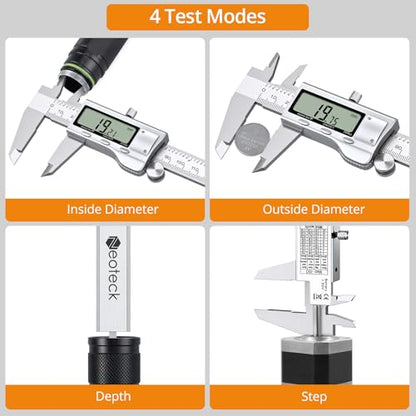 Neoteck 8 inch/200 mm Digital Caliper Vernier Caliper Stainless Steel Ruler