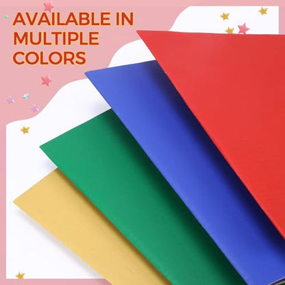 Mooliwe 21" X 14" 4 Pack Scalloped Trifold Poster Board, Rainbow - color: Rainbow, size: 21" X 14"