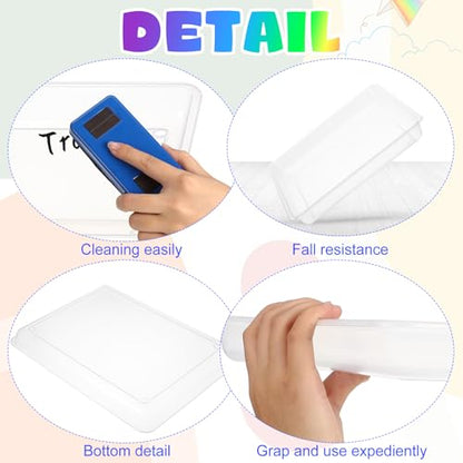 Hoteam 10 Pack Flat Bins Paper Trays,Clear,16.14 X 11.81 X 1.38 Inch - color: Clear, size: 16.14 x 11.81 x 1.38 Inch