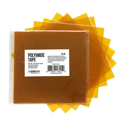 Gizmo Dorks 10 in x 10 in Kapton Polyimide Tape Sheets 10 Pack