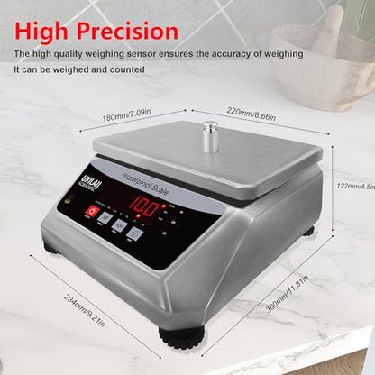 UXILAII Professional Waterproof Scale Stainless Steel Scale 110V 30kg 1g - size: 30kg1g(66lb)