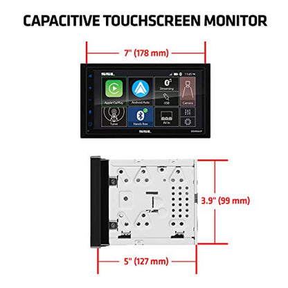 Sound Storm Laboratories DD988ACP Car Audio Stereo System - Android Auto, Double-Din with 6.75 Inch Capacitive Touchscreen, Bluetooth Audio and Calling Head Unit, No CD Player, Radio Receiver - style: 6.75 inch