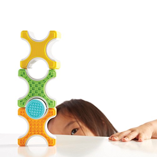 Guidecraft Grippies Stackers - 24 Piece Set, Stem Soft Grip Magnetic Building Toy for Toddlers - style: Stackers - 24 pc. set