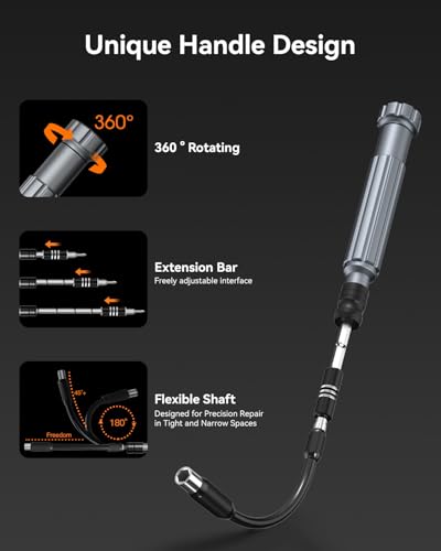 LIFEGOO Precision Screwdriver Set, 150 in 1 Magnetic Screwdriver Set with mini built-in box, Repair Tool Kit for Computer, Laptop, iPhone, Macbook, PC, PS5, Xbox Controller, Jewelers, Glasses Orange - color: Orange, size: 150 in 1