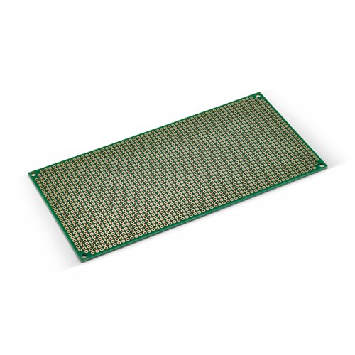 Double Sided ENIG Perf Board, PCB Board, Electronic Circuit Board for DIY Prototype Circuit, FR4, Plated Through Hole Solder Prototype Board, ST-PERF (3" x 6") - style: 3" x 6"