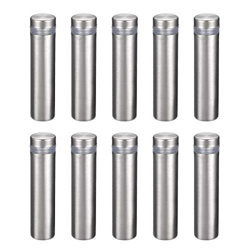 uxcell 1/2 Diax2"(12x50mm) Standoff Screws Wall Mount Sign Holders 10pcs - size: 12mmx50mm