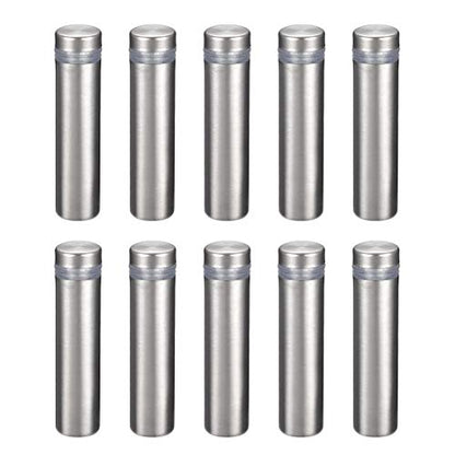 uxcell 1/2 Diax2"(12x50mm) Standoff Screws Wall Mount Sign Holders 10pcs - size: 12mmx50mm