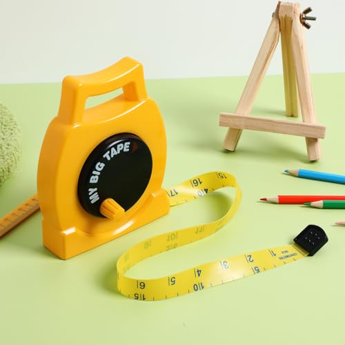 SEWACC Kids Tape Measure Toy Retractable Lightweight Measuring Tape with Inch and Metric Markings Dual-Sided for Learning and Play