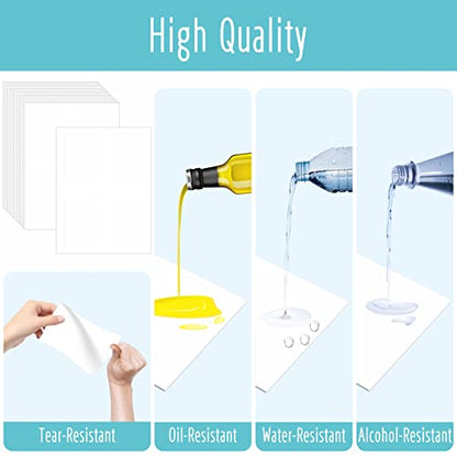 80 Large Size Removable Customizable Blank Labels, Water/Oil/Tear Resistant, No Residue for Home Organization Projects, Bins, Kitchen Storage Containers, Desk Items(6”x 4”) - size: 6”x 4”, style: 80 pcs