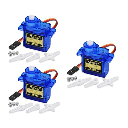SG90 9g Micro Servo Motors, 3-Pack