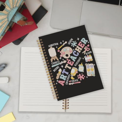 Qabliqo Art Teacher Gifts Spiral Notebook Journal for Women - color: Art Teacher 2