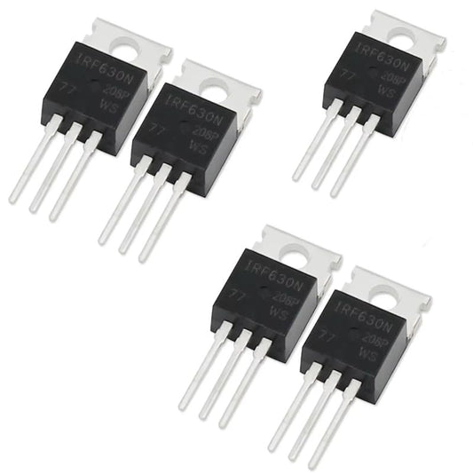5PCS IRF630N Power N-Channel MOSFET Transistor 55V 110A TO-220 - color: IRF630N-TO-220-5pcs
