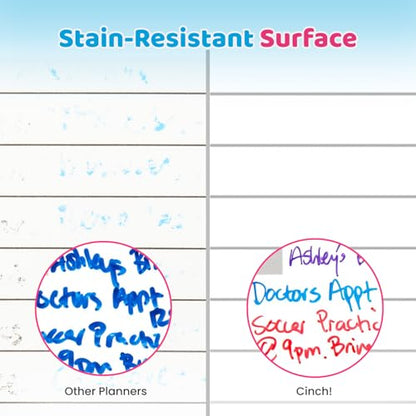 20x13 Stain-Resistant Magnetic Whiteboard for Fridge - Includes 4 Markers and Big Eraser with Magnets - Dry Erase Board - Refrigerator White Board Organizer and Planner (Pack of 2) - size: 20x13 (Pack of 2)