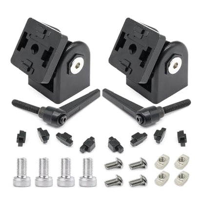 2 Sets 3030 Aluminum Extrusion Hardware Hinges Pivot Joint Brackets