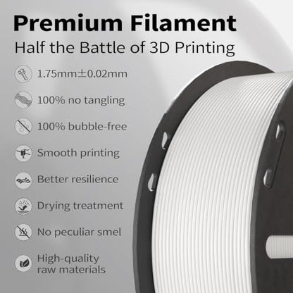 1.75mm Skin PLA+ Filament Accuracy +/- 0.02mm, 1kg Spool (2.2lbs) - color: Skin