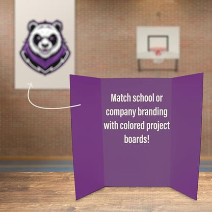 Flipside Products 36” x 48” Project Boards for Presentations, Science Fair, School Projects, Event Displays and Trifold Picture Board, Proudly Made in USA - Purple - 10 Pack - color: Purple, size: 10 Pack