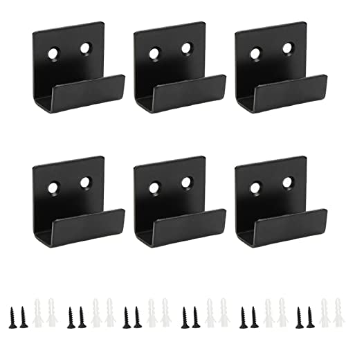 Wall Mounted Hook Fastener for Ceramic Tile Display,Large Size,Black - 6pcs - size: 16mm inner width, style: simple black