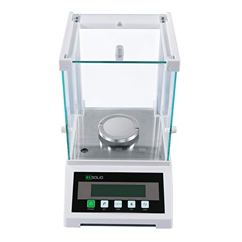 U.S. Solid 0.1 mg Analytical Balance, 220g x 0.1mg, 0.0001g Lab Science Electronic Balance, Electromagnetic Transducer - size: 220 g with External Calibration