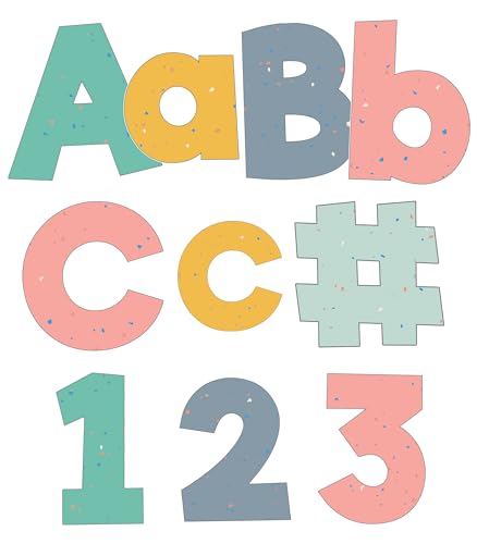 Carson Dellosa We Belong 219 Piece 4 Inch Speckled Bulletin Board Letters for Classroom, Alphabet Letters, Numbers, Punctuation & Symbols, Cut Out Letters for Bulletin Boards - color: We Belong, size: 219 pieces