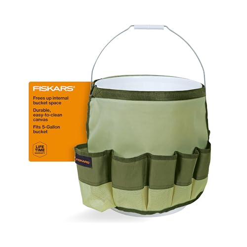 Fiskars 5 Gallon Garden Tool Bucket Caddy, Bucket & Tools Not Included - size: 1 Count (Pack of 1)