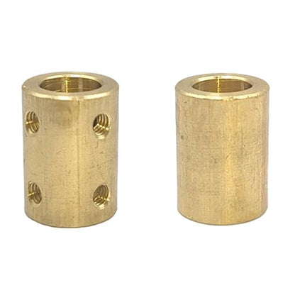 5Pcs 10mm to 10mm Brass Rigid Motor Shaft Coupling Coupler Transmission Connector Sleeve Adapter for RC Boat Car Airplane 3D Printers - size: 10mm to 10mm