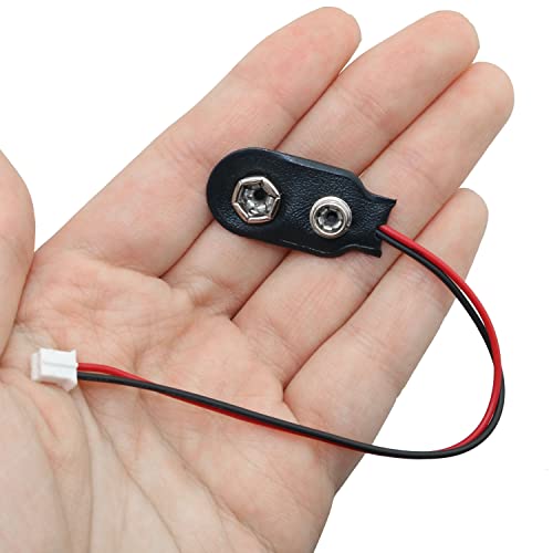 I Type Battery Clip Lead Wire 10PCS 15cm 9V Battery Snap to 2-Pin PH2.0 Connector Cable,9 V Battery Clip Connector