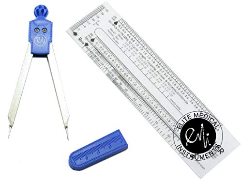 Scrubsmart Royal EKG Deluxe Caliper and Ruler Set #422 Ruler: Precision Tools for Cardiac Measurement
